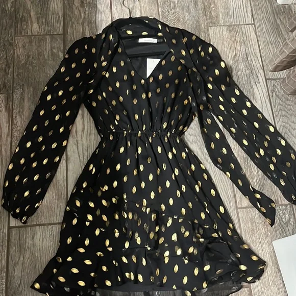 Idem Ditto Dresses | Idem Ditto Black And Gold Dress | Color: Black/Gold | Size: S | Lumettad's Closet